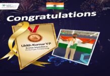 WorldSkills Competition 2022 : Likith Kumar YP wins Bronze Medal in Prototype Modelling