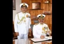 Admiral Dinesh K Tripathi takes charge as Chief of Western Naval Command