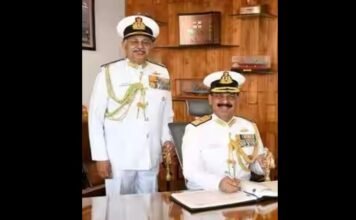 Admiral Dinesh K Tripathi takes charge as Chief of Western Naval Command