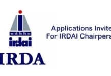 Applications invited for next IRDAI Chairperson