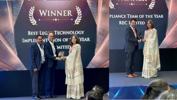 REC 17 November REC Limited team receiving three awards at the Future of Legal & Compliance Summit 2025.