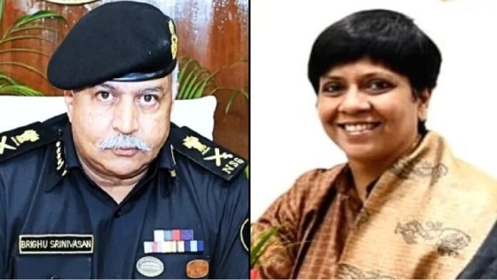 B Srinivasan IPS+Sapna Tewari IPS