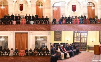 President Droupadi Murmu interacts with trainees of three central services