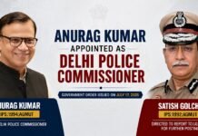Anurag Kumar appointed Delhi Police Commissioner; replaces Satish Golcha