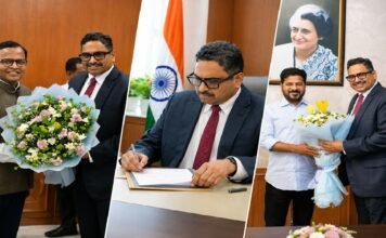 Sanjay Jaju assumes charge as Telangana Chief Secretary